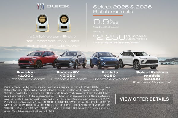 0.9% APR 
FOR WELL-QUALIFIED BUYERS.1

Plus, up to $2,250 PURCHASE ALLOWANCE for current eligible...