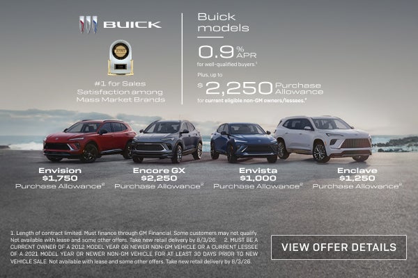 0.9% APR 
FOR WELL-QUALIFIED BUYERS.1

Plus, up to $2,250 PURCHASE ALLOWANCE for current eligible...