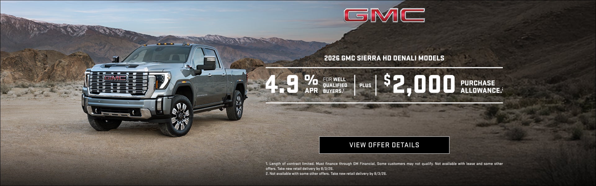 4.9% APR for well-qualified buyers.1

Plus, $2,000 PURCHASE ALLOWANCE.2